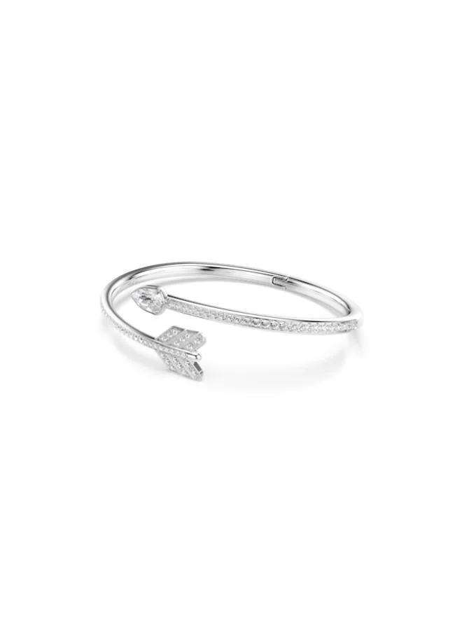 SWAROVSKI  Idyllia Medium Crystal Rhodium Plated Bangle for Women | Best Price UAE
